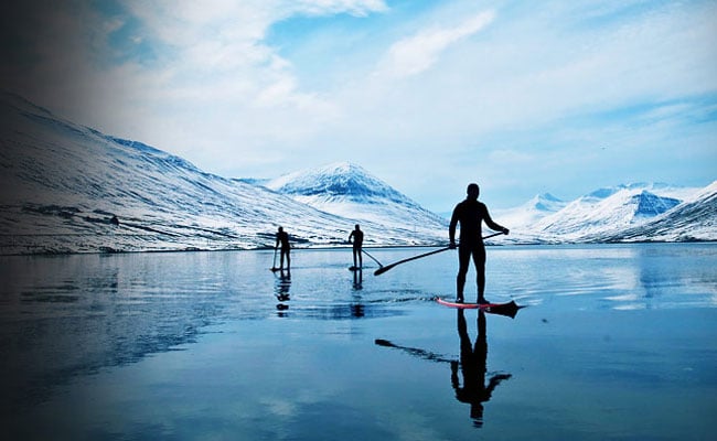 Faire du stand up paddle en Iceland c'est cool mais froid !