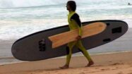 Fred Compagnon combine le stand up paddle avec l'alaia