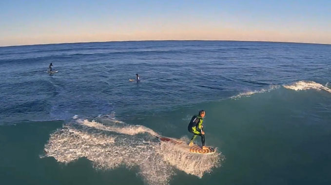 Vidéo stand up paddle avec un drone made in USA