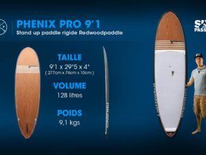 Stand up paddle Phénix Pro 9'1 de Redwoodpaddle