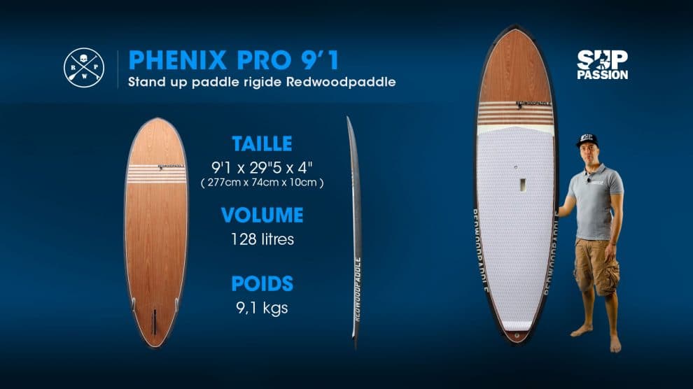 Stand up paddle Phénix Pro 9'1 de Redwoodpaddle