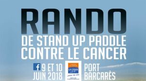 Evénement stand up paddle sur le Barcarès au profit de la Ligue contre le Cancer