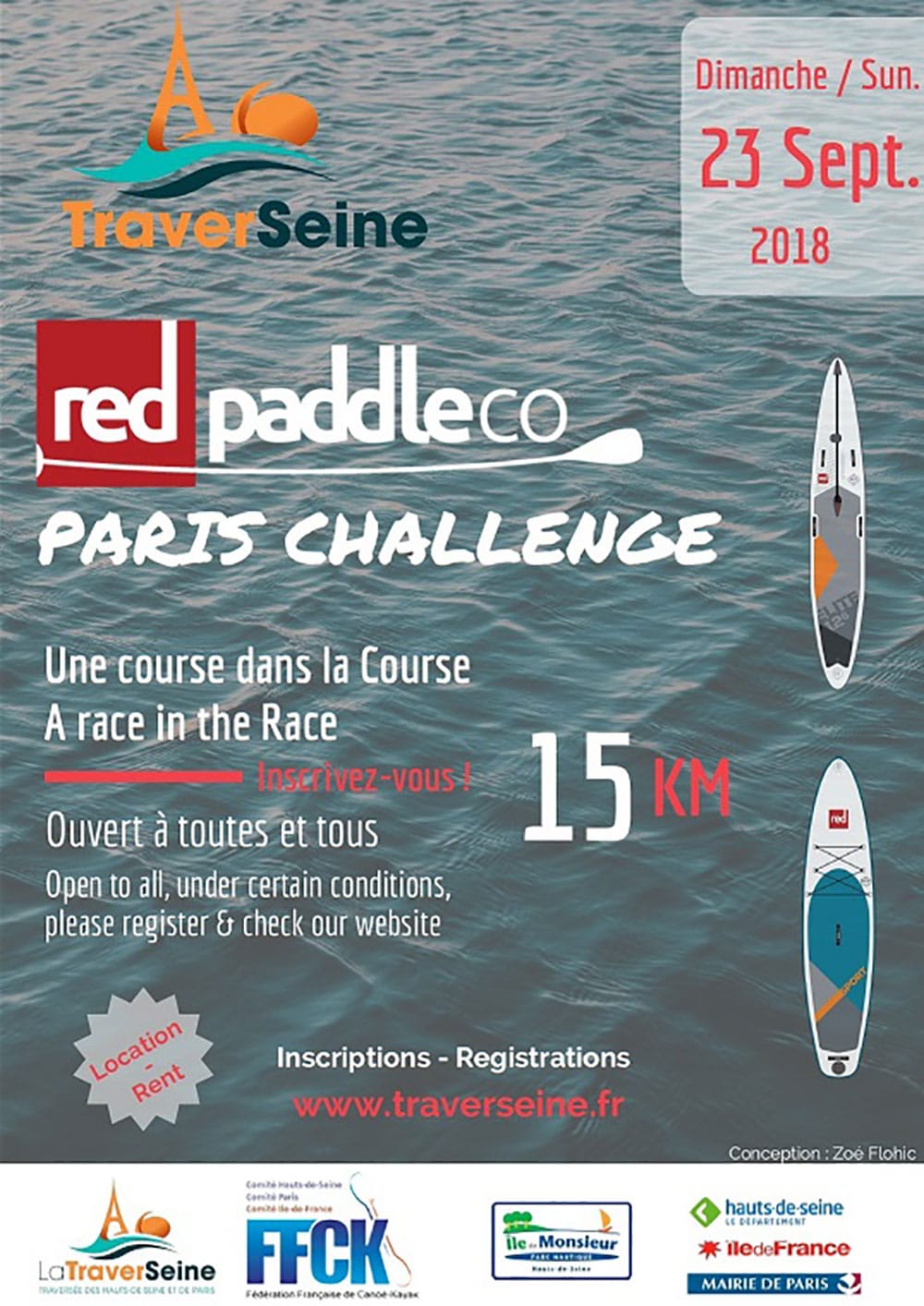 La traversée de Paris en stand up paddle avec Traverseine