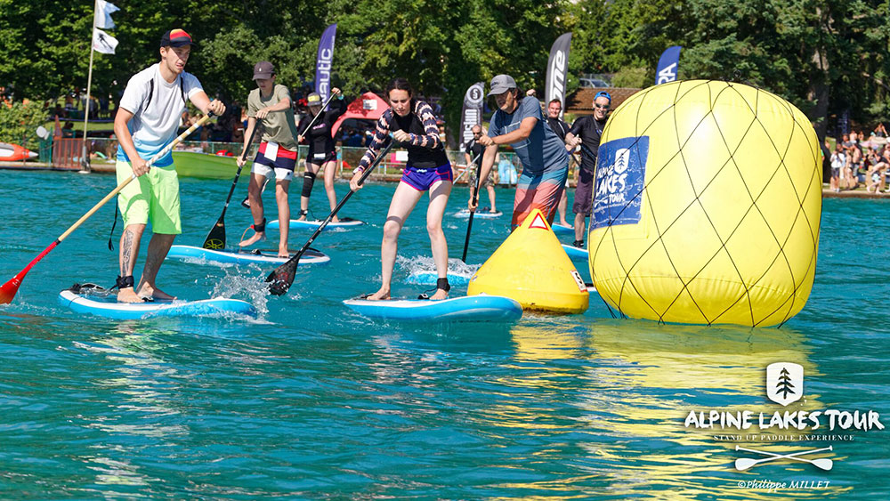 Pop & Fat Race stand up paddle à Talloires avec plus de 120 participants