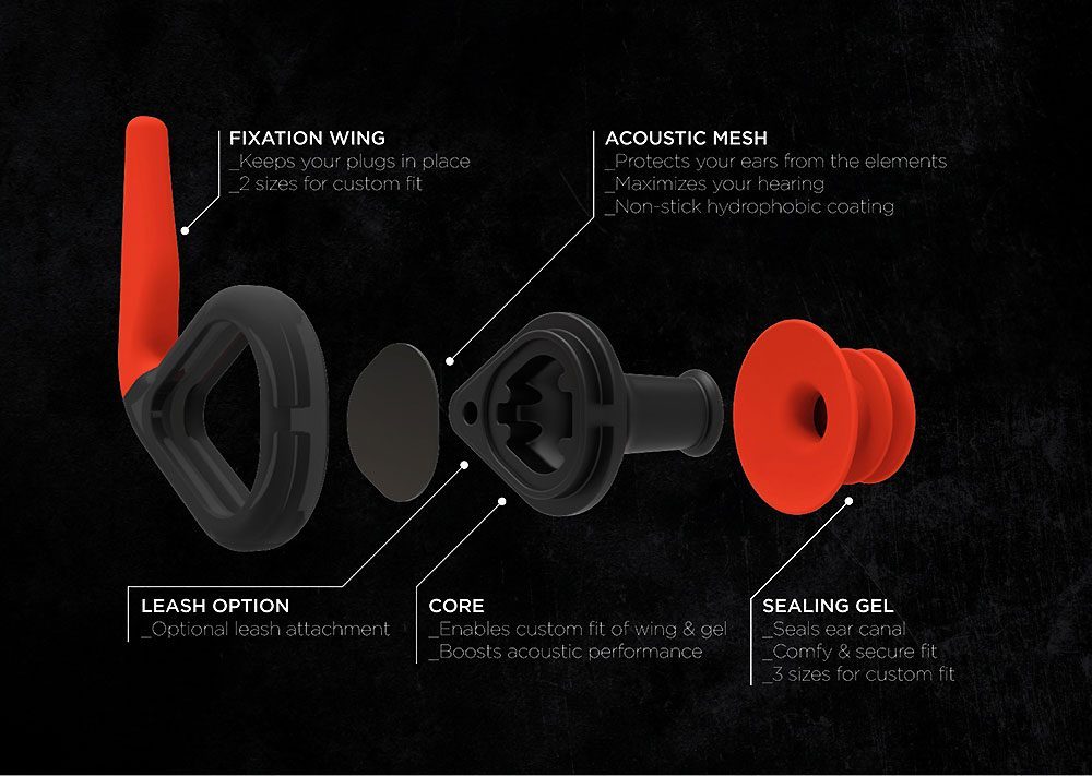 Bouchons d'oreilles Surf Ears 2.0 pour la pratique du stand up paddle