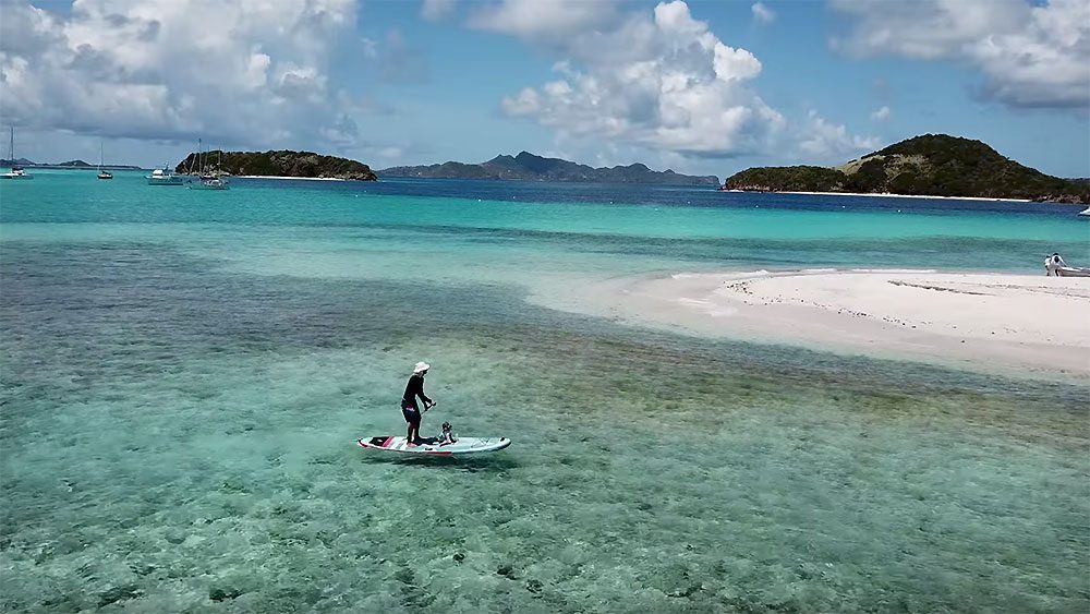 Vidéo Sup aux Tobago Cayes avec Sarah Hébert et sa famille