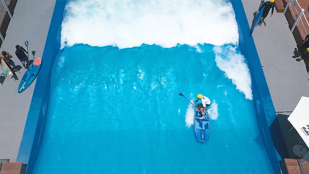 Vidéo Citywave Paddle Surf Action avec Starboard en Israel