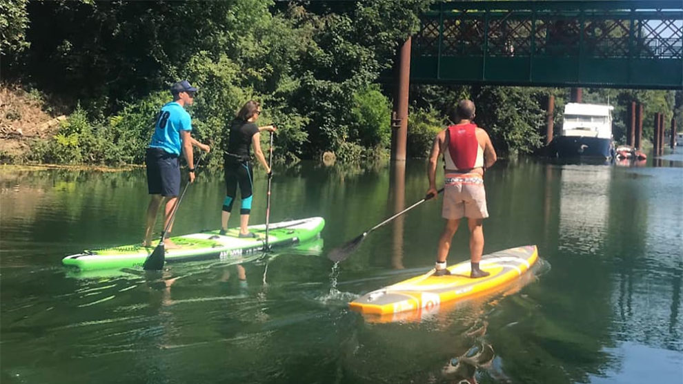 Pagaies couleurs en stand up paddle