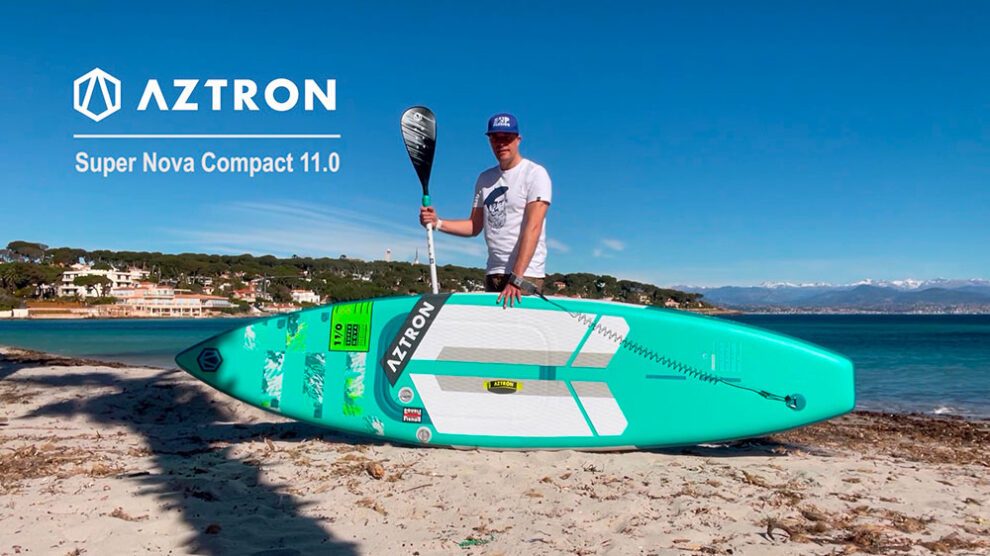 SUP Gonfiabile AZTRON Nova Compact - Tavola Paddle Board Doppia Camera D'aria - Foto 7