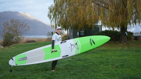 Théo Czapla, un record du monde en stand up paddle sur le Léman