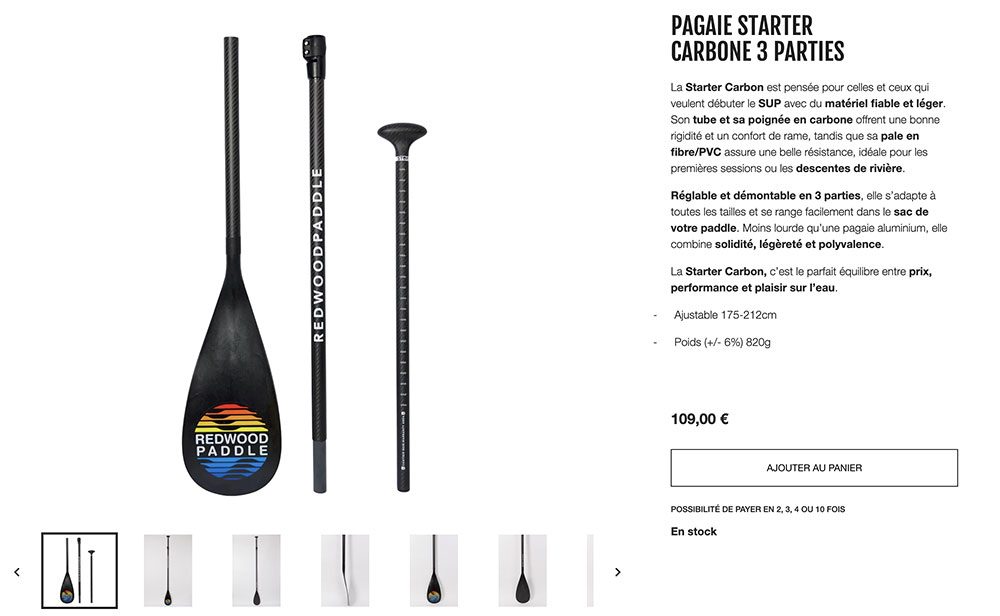 Quelle pagaie de paddle gonflable choisir chez Redwoodpaddle ?