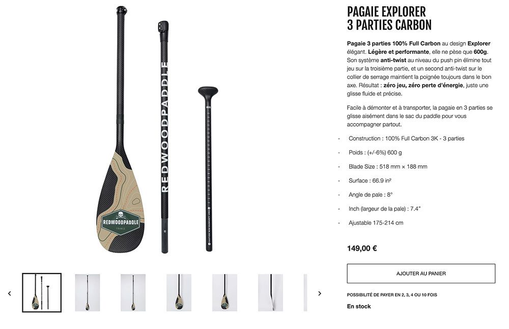 Quelle pagaie de paddle gonflable choisir chez Redwoodpaddle ?