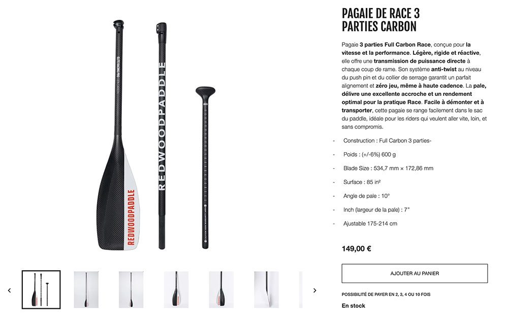 Quelle pagaie de paddle gonflable choisir chez Redwoodpaddle ?