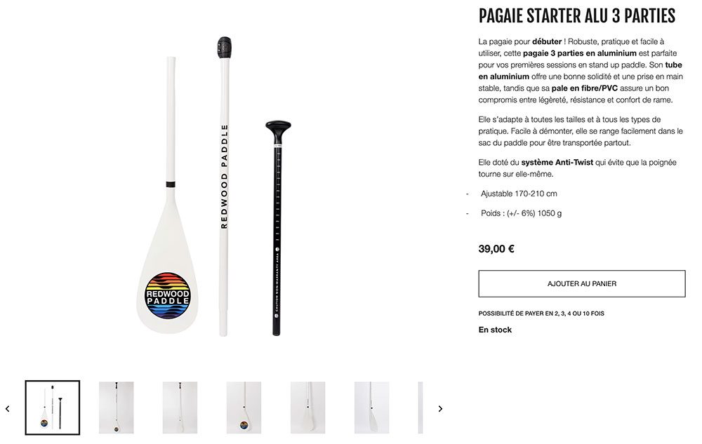 Quelle pagaie de paddle gonflable choisir chez Redwoodpaddle ?
